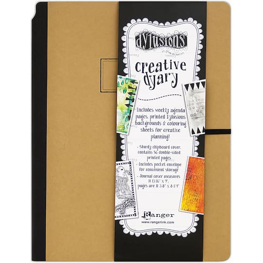 Dylusions Kraft with Black Creative Dyary